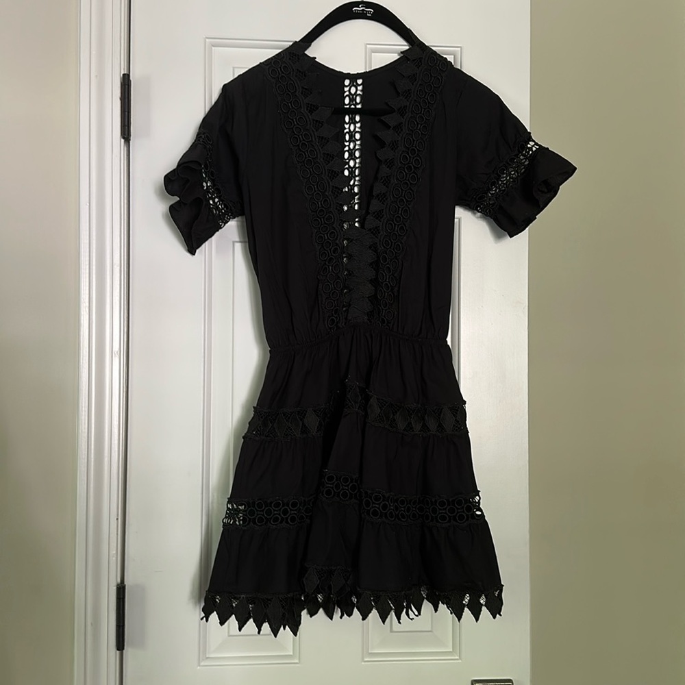 Peixoto Ora Anthropologie black dress xs